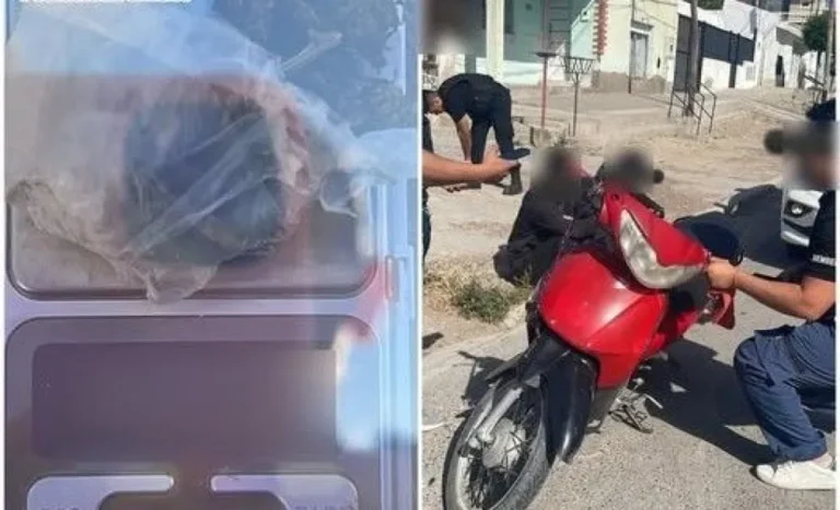 Interceptaron a dos jóvenes en moto con marihuana en Puerto Madryn
