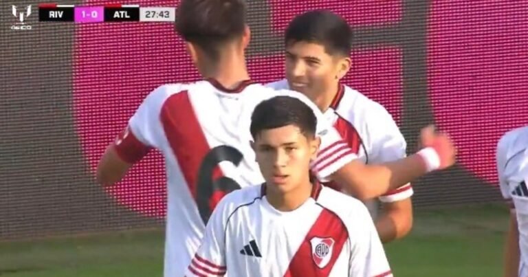 River hizo gala de sus joyas en Miami: le ganó 2-0 al Atlético de Madrid con un doblete del pibe Cabral y gritó campeón en la Messi Cup