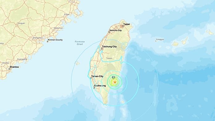 Un terremoto de 6 grados sacude el sudeste de Taiwán