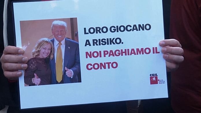 Cientos se suman a la huelga nacional en Roma contra los planes presupuestarios de Italia para 2026