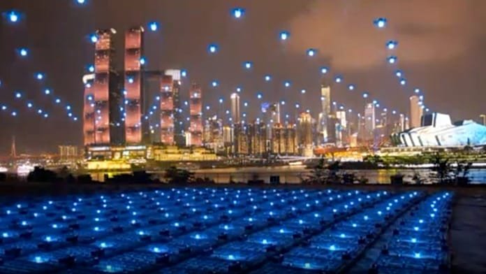 Un equipo chino controla miles de drones con un solo ordenador