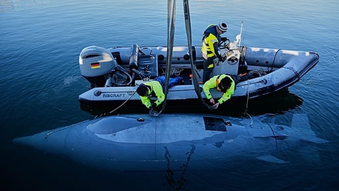 El dron submarino alemán Greyshark protege los cables submarinos en el mar Báltico