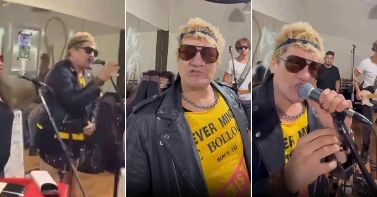 En cortos, campera de cuero y remera de los Sex Pistols: así se prepara Pity Álvarez para el estreno de su nueva canción y el show en Córdoba