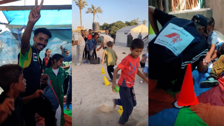 Talleres que llevan alegría a los niños de la Franja de Gaza