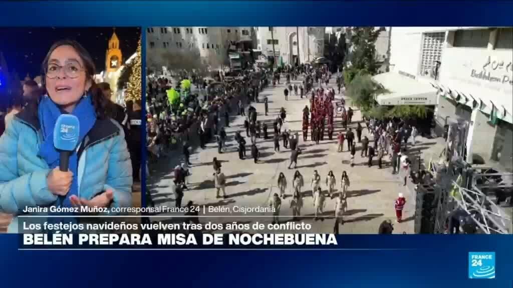 Villancicos y misa de Nochebuena en Belén, con la mente en violencia israelí en Gaza y Cisjordania