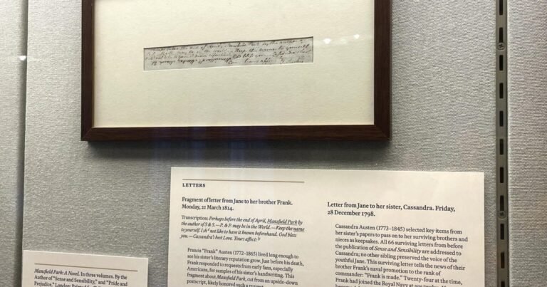 Nueva York exhibe una carta de amor a Jane Austen y a sus 250 años de legado