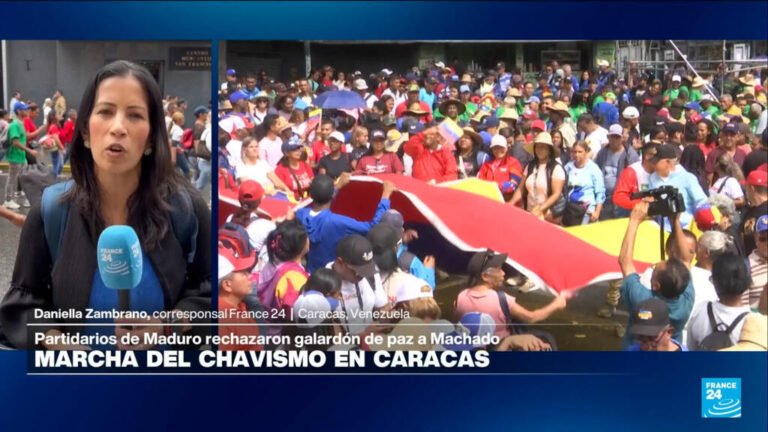 Informe desde Caracas: protestas en rechazo a entrega de Nobel de Paz a María Corina Machado