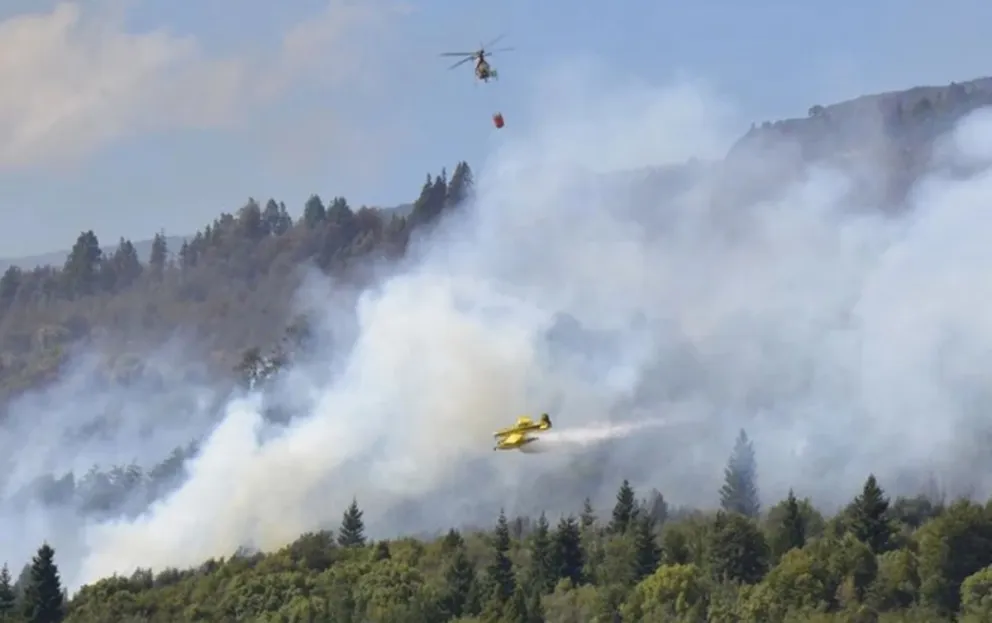 Parque Los Alerces: 340 hectáreas afectadas por incendio en Lago Menéndez