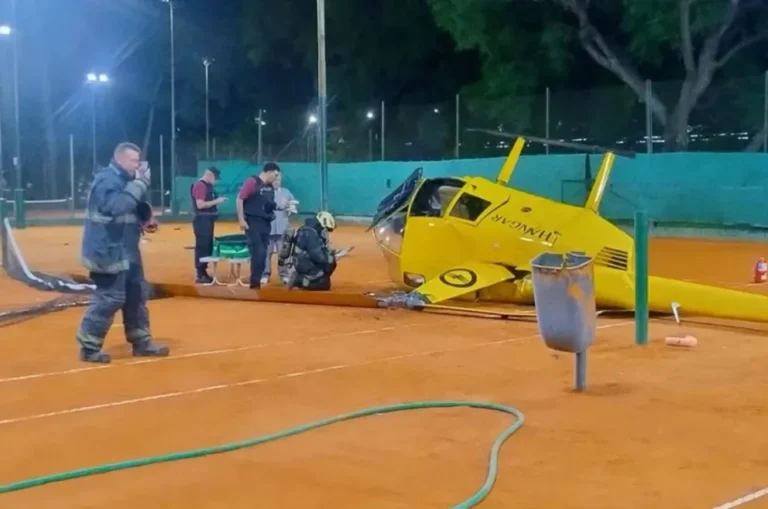 Accidente de helicóptero en Palermo: tres heridos y el piloto imputado por lesiones culposas