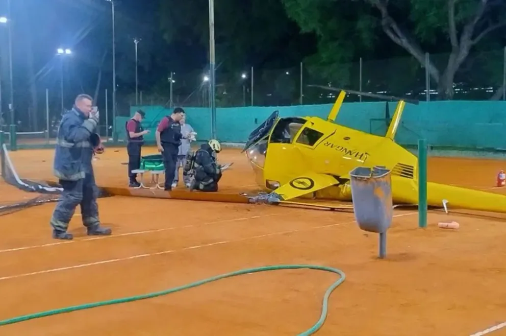 Accidente de helicóptero en Palermo: tres heridos y el piloto imputado por lesiones culposas