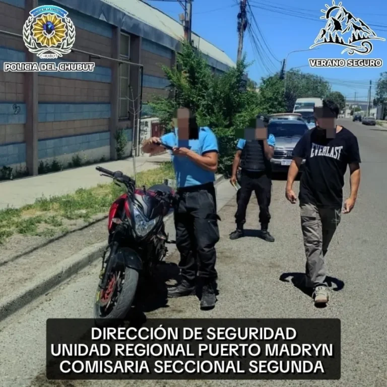 Motocicleta secuestrada por adulteración de numeración