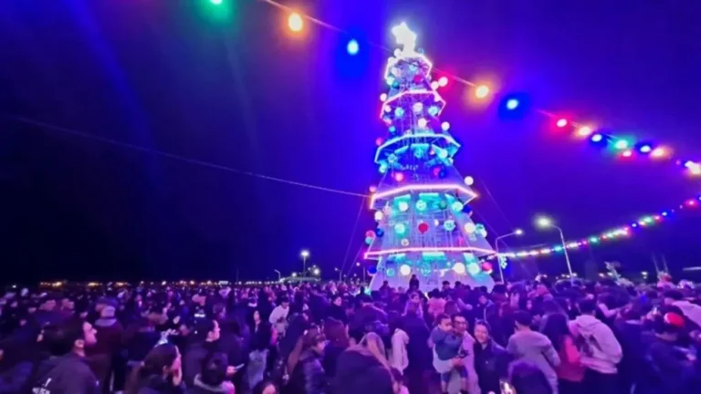 Río Gallegos: inicio de la temporada navideña con el tradicional encendido del arbolito