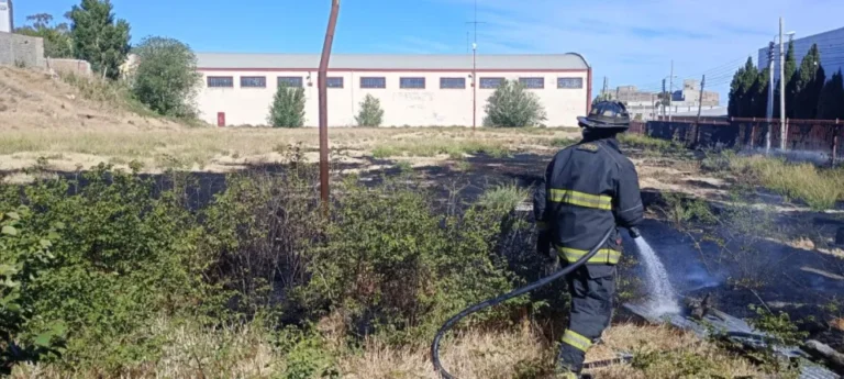Una quema de pastizales en el predio de la ex Guilford fue sofocada por Bomberos