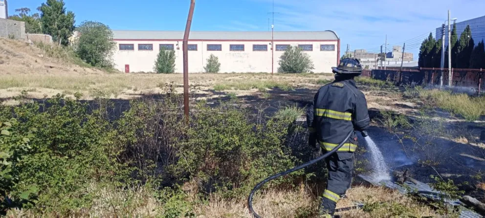 Una quema de pastizales en el predio de la ex Guilford fue sofocada por Bomberos