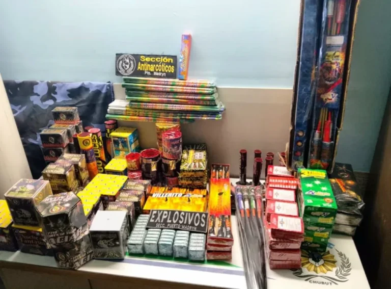 Durante operativos policiales secuestran pirotecnia en Rawson, Trelew y Madryn