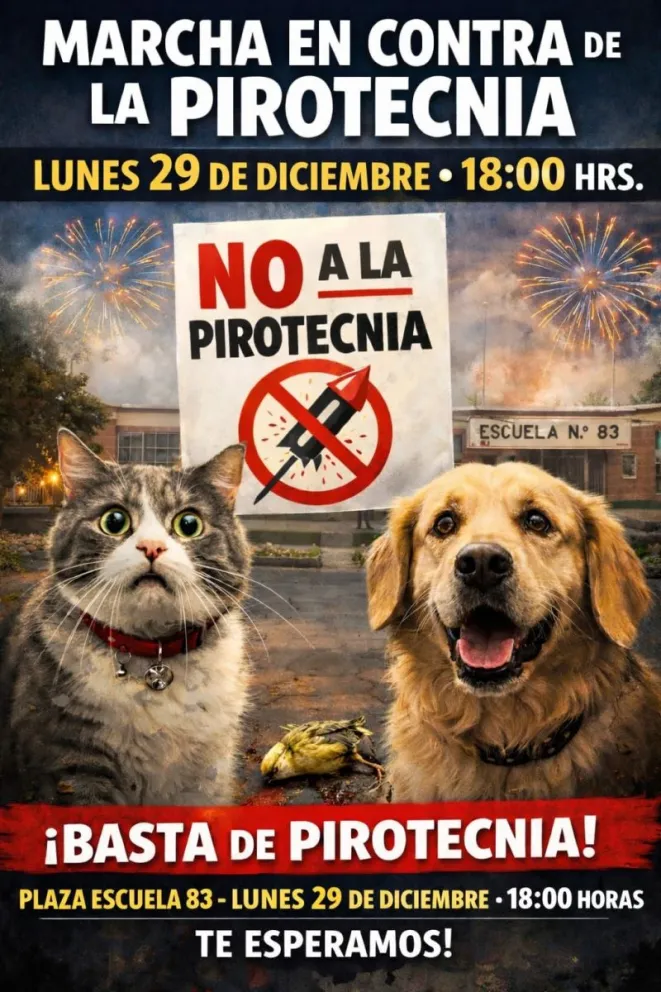 Más de 20 incendios y animales afectados por el uso de pirotecnia en Comodoro