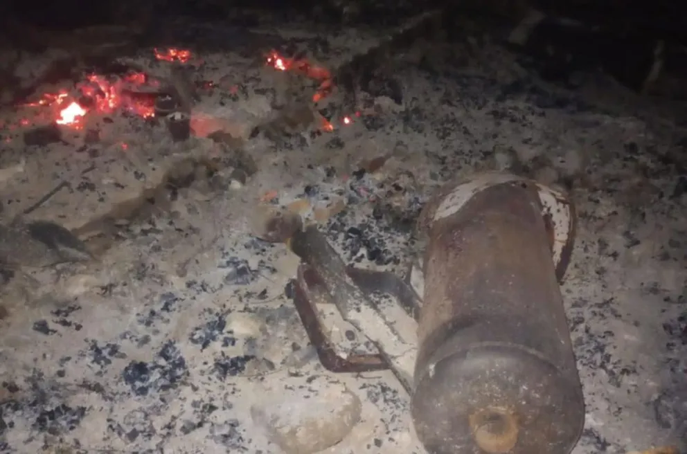 Incendio en el refugio Motoco