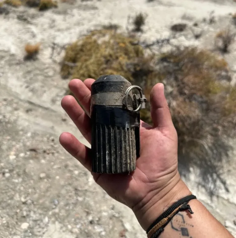 Encontraron una granada activa en Caleta Córdova