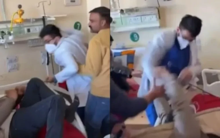 Incidente en un hospital de India: médico atacó a un paciente y fue suspendido
