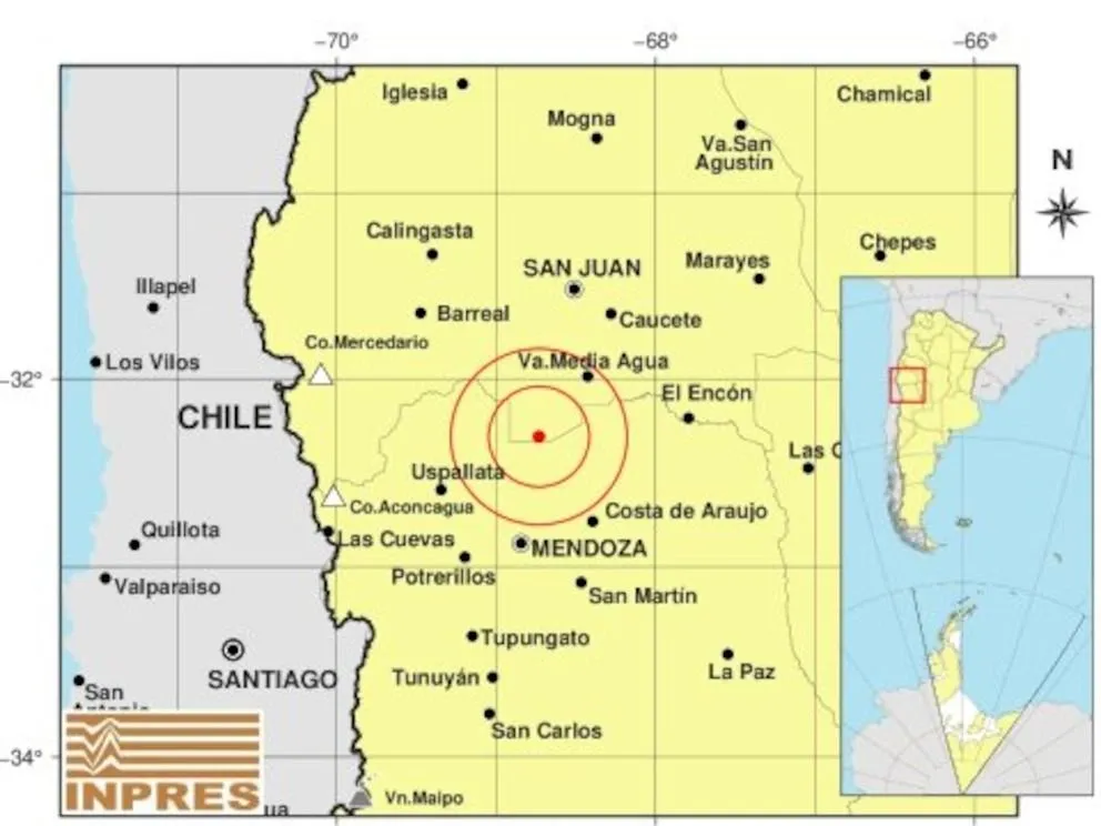 Temblor de magnitud 5 se sintió en Mendoza y zonas de San Juan