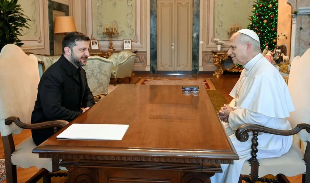 El Papa León XIV urgió a Zelensky a buscar una paz justa y duradera en Ucrania