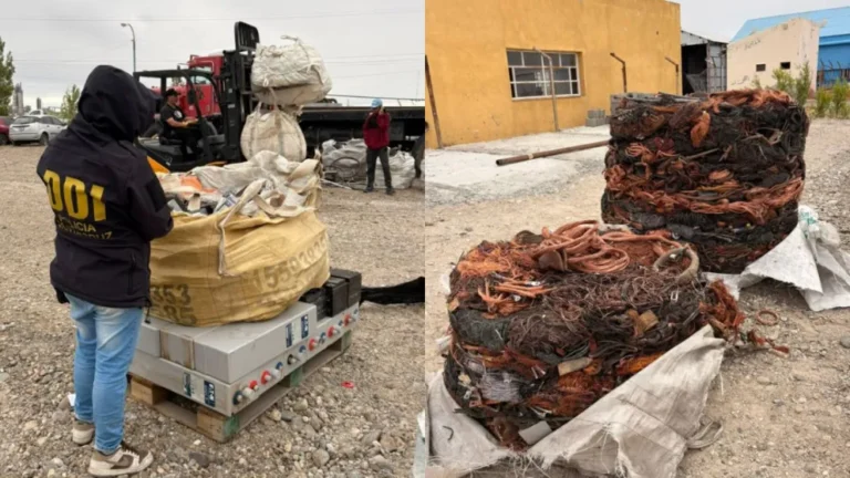 Incautan carga de cobre y aluminio durante un operativo policial en Pico Truncado