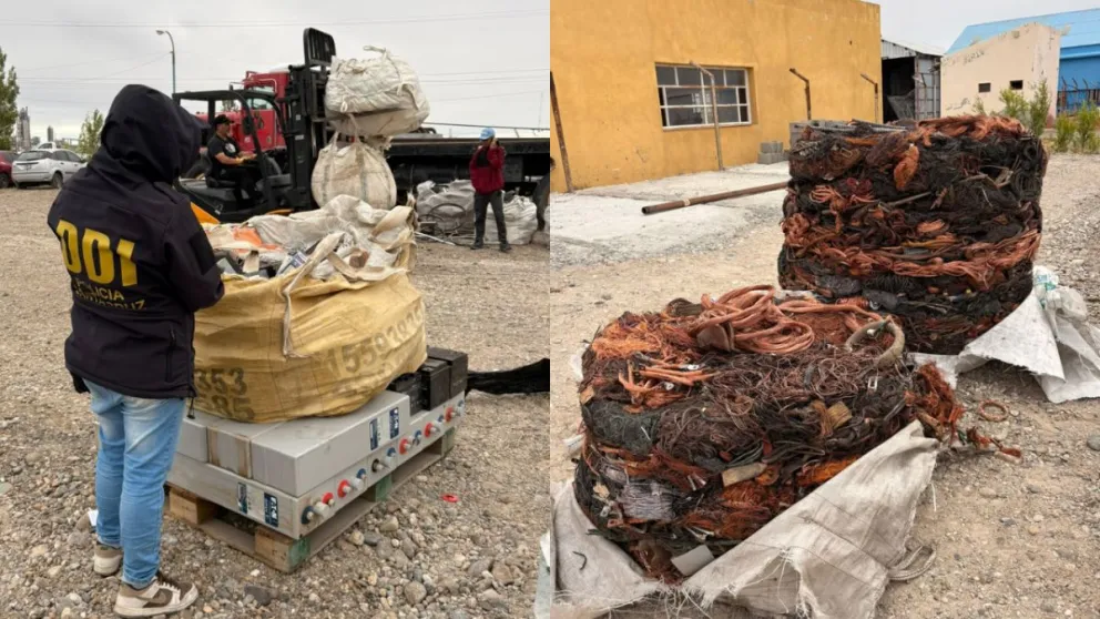 Incautan carga de cobre y aluminio durante un operativo policial en Pico Truncado