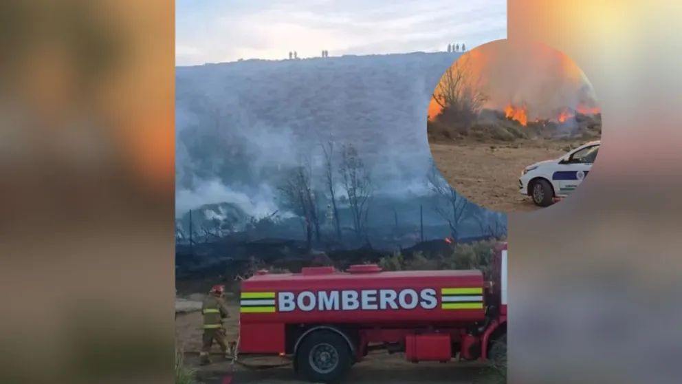 Bomberos de Rada Tilly trabajaron durante 4 horas en un incendio de pastizales 