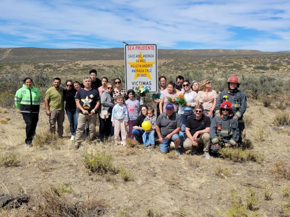Colocaron dos Estrellas Amarillas En Ruta 26 para homenajear a David y Agustín Andrada