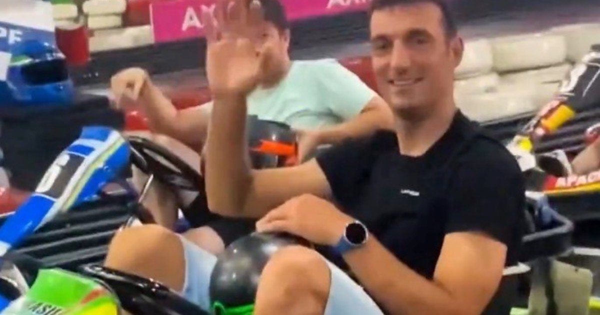 Lionel Scaloni, ¿o Colapinto?: el DT de la Selección ganó una carrera de kartings con una maniobra genial
