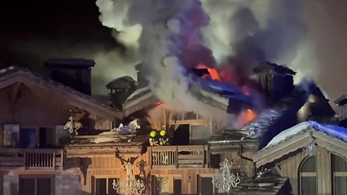 Gran incendio en el hotel Grandes Alpes de Courchevel, cientos evacuados