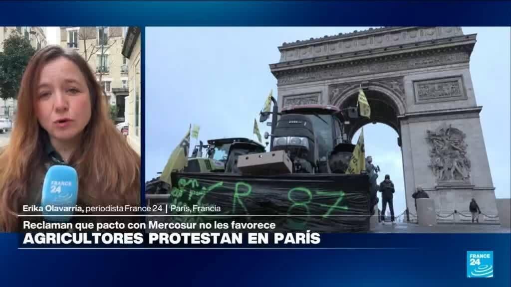 Agricultores franceses marchan en rechazo del acuerdo con el Mercosur