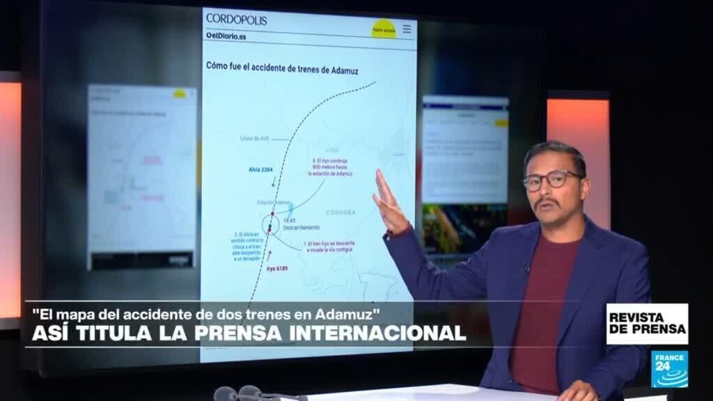 "El mapa del accidente de dos trenes en Adamuz": 'ElDiario.es'