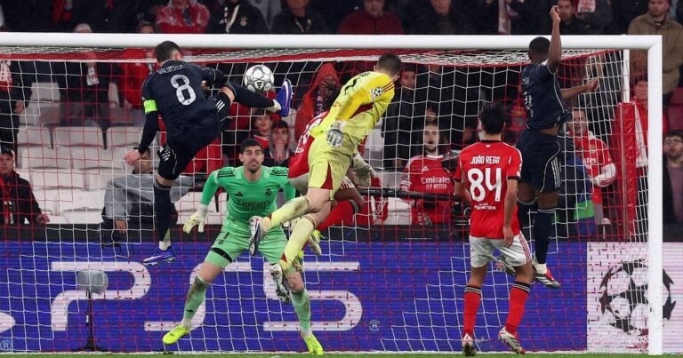 El paso a paso de una jornada infartante en la Champions League: el milagro del Benfica con gol de arquero que complicó al Real Madrid y al campeón PSG
