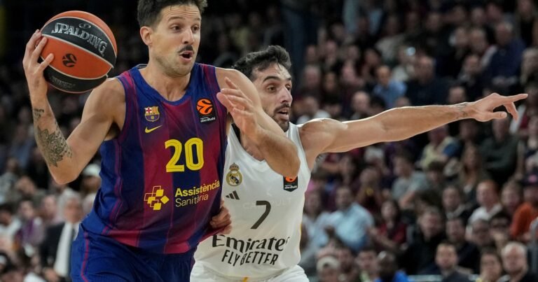 Tremenda actuación de Laprovíttola, figura del Barcelona que le quitó un invicto de 37 partidos de local al Real Madrid de Campazzo
