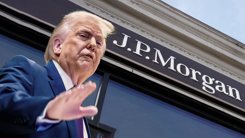 Trump demanda al banco JPMorgan y le exige USD 5.000 millones por “desbancarización política”.