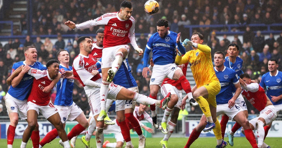 Martinelli pasó de ser el más odiado al más ovacionado: hat trick para la remontada de Arsenal ante Portsmouth y pase de ronda en la FA Cup