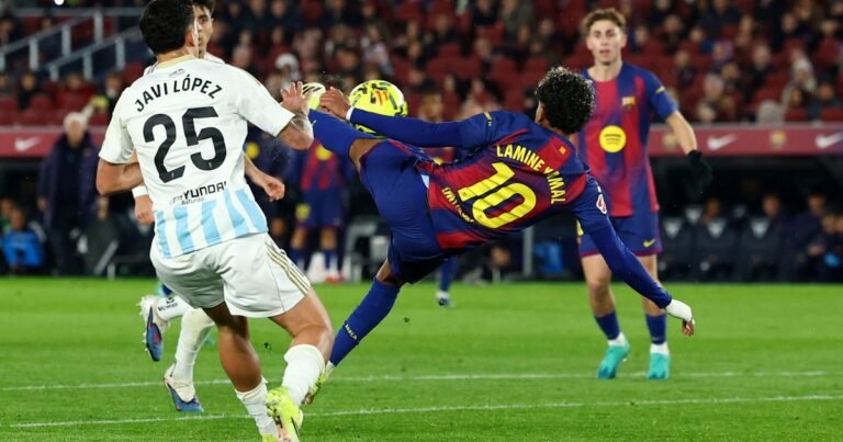 Barcelona, con un segundo tiempo a puro gol y una pirueta mágica de Lamine Yamal, aplastó a Oviedo para volver a mandar en LaLiga de España
