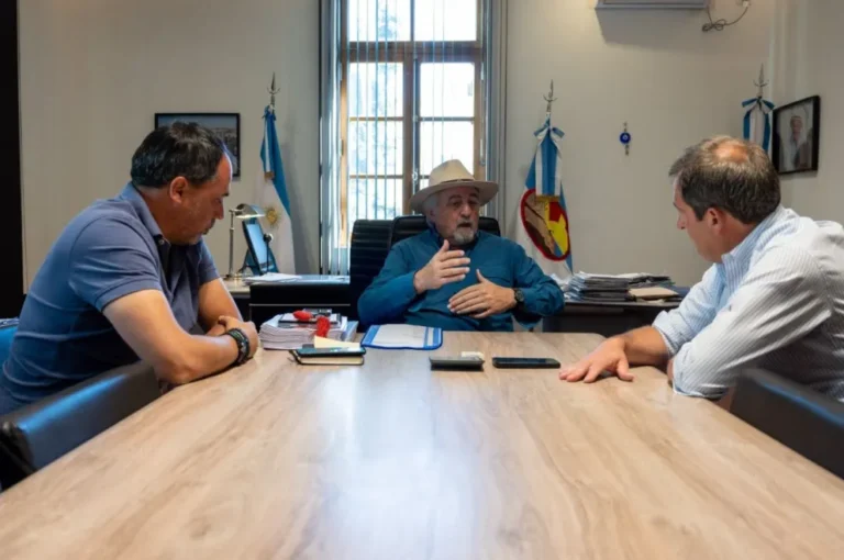 El intendente Macharashvili recibió al diputado nacional Luque por la catástrofe en el cerro Hermitte