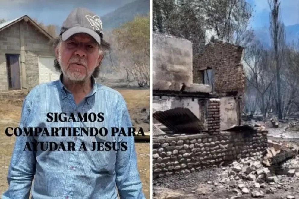 Piden ayuda para un vecino que perdió todo en el incendio en Epuyén