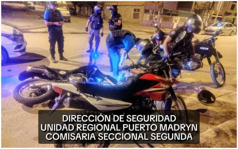 Madryn: quiso esquivar un control, pero fue detenido tras una persecución