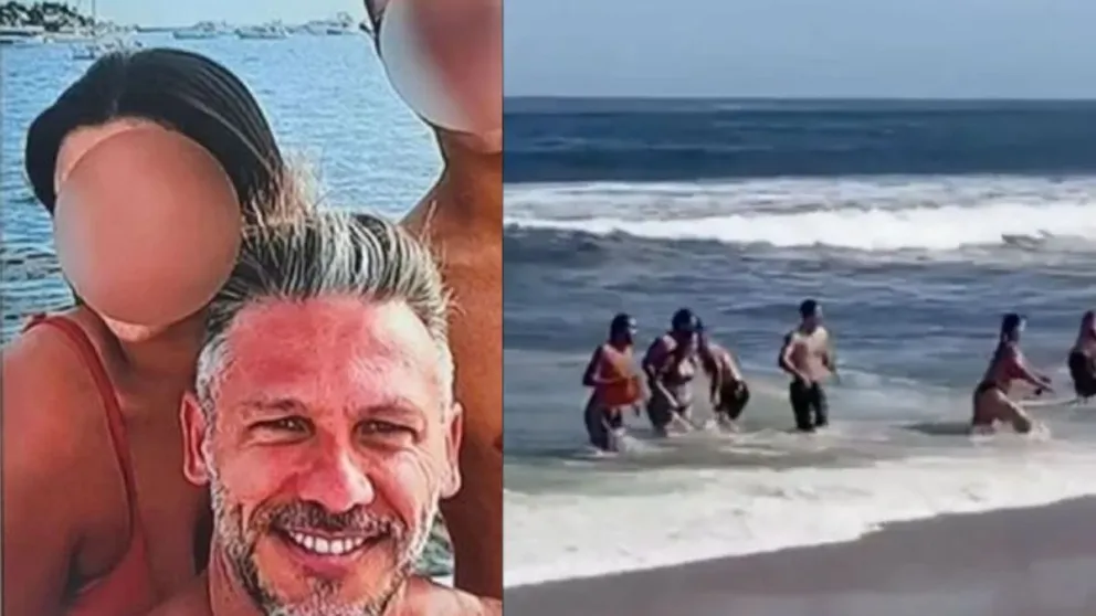 Rescatan a Martín Demichelis y su familia de la marea en Punta del Este