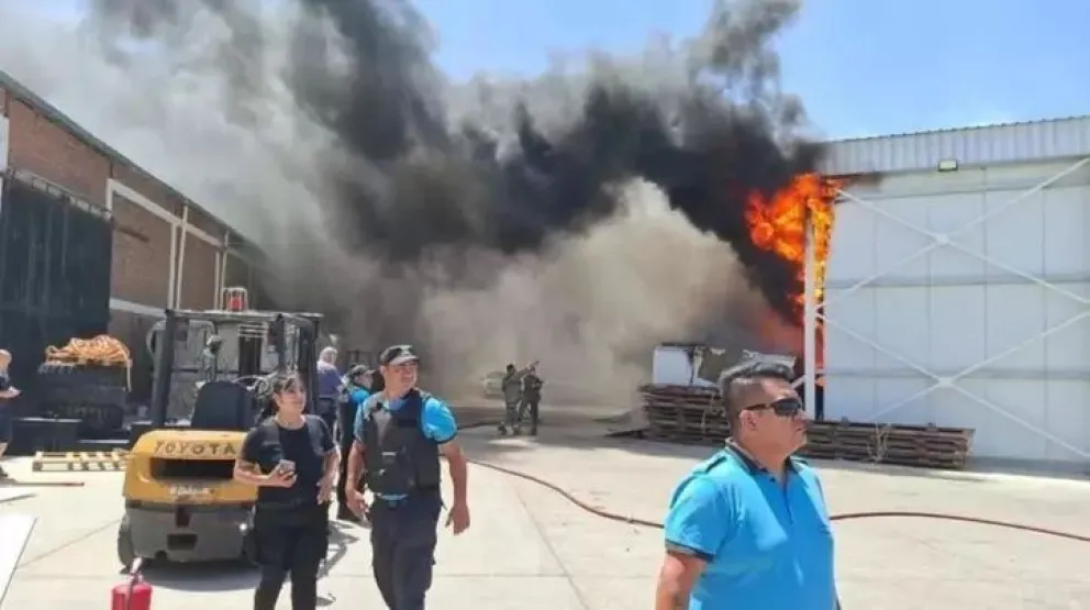 Incendio en Conarpesa: fuga de amoníaco y galpones destruidos