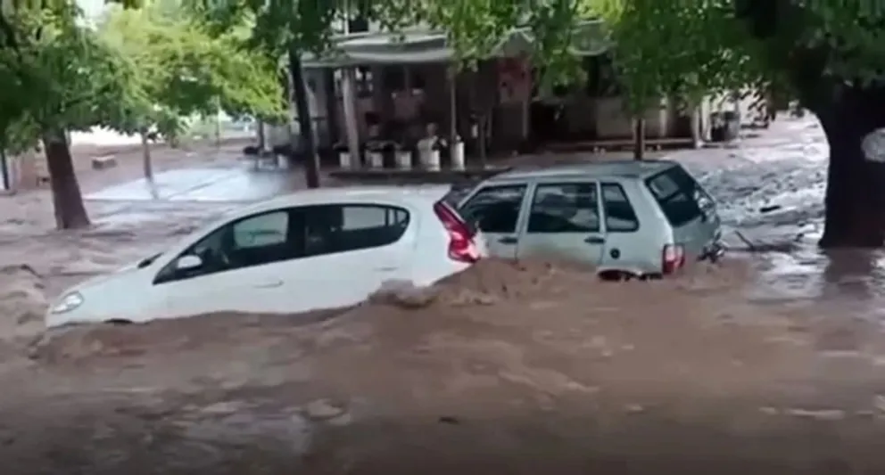 Fuerte temporal en Mendoza: cayeron 60 milímetros de agua en pocas horas
