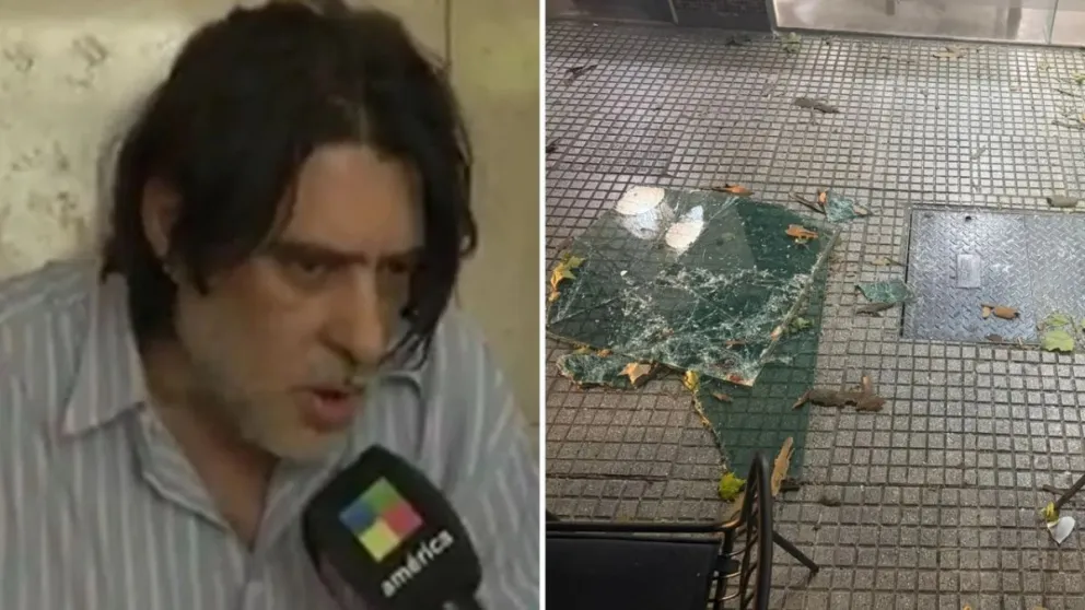 "Gracias a Dios estoy vivo", manifestó el hombre a quien le cayó un vidrio encima