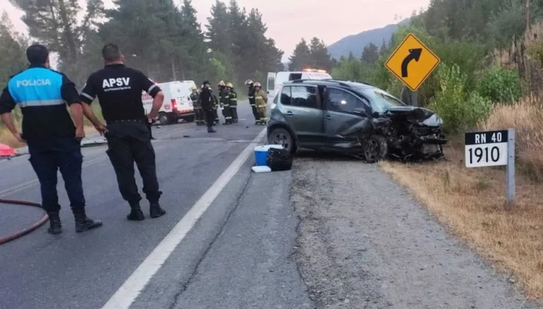 Fatal colisión frontal en Ruta 40 dejó un fallecido y dos heridos
