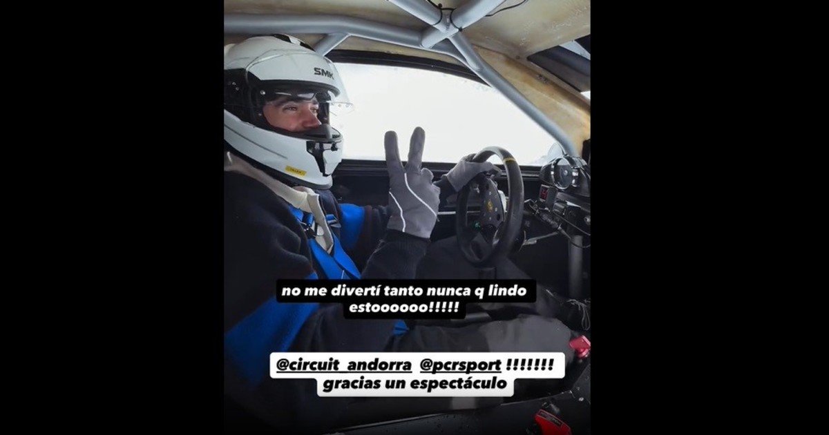 Franco Colapinto, a pura velocidad sobre la nieve: manejó un kartcross en Andorra y se distendió tras el Shakedown de Barcelona