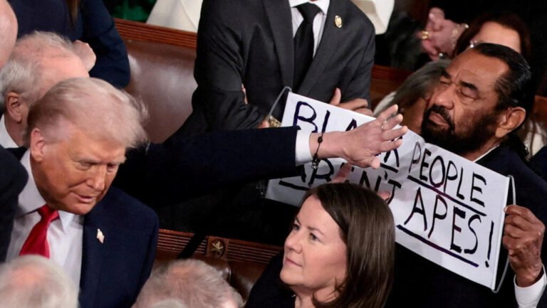 En imágenes: altercados, gritos y reproches; los momentos más tensos del discurso de Donald Trump