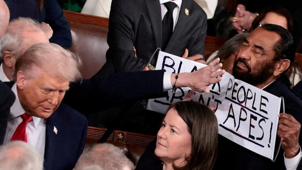 En imágenes: altercados, gritos y reproches; los momentos más tensos del discurso de Donald Trump