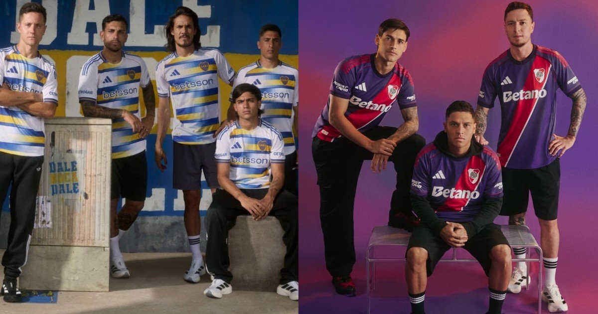 Boca y River presentaron su nuevas camisetas alternativas